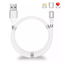 New 3 in1 magnetic charging cable 3A fast charging Self Winding Organizing Easy Coil usb charging cables